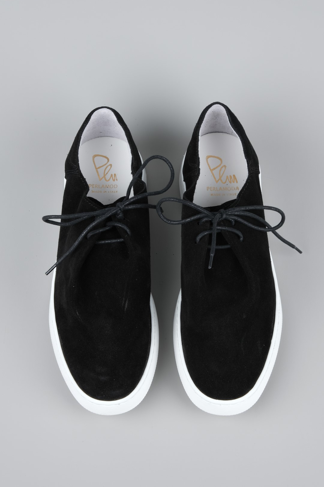 SUEDE SHOES WITH RUBBER SOLE - BLACK - 7